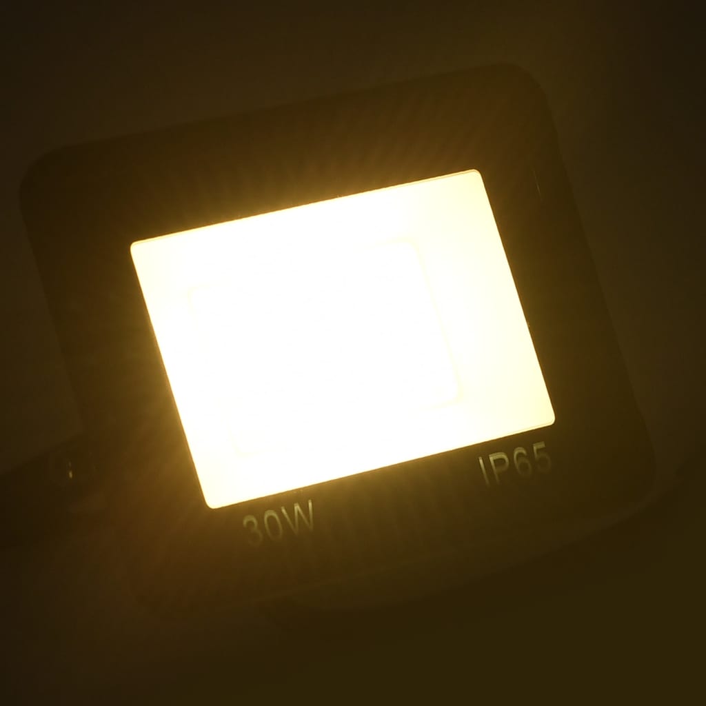 vidaXL Projetor c/ iluminação LED 30 W branco quente