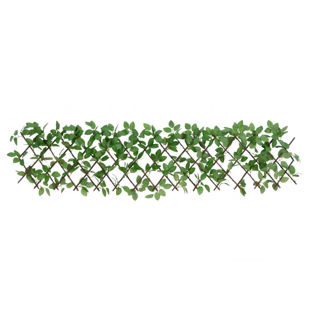 vidaXL Treliça de hera artificial extensível 180x30 cm verde
