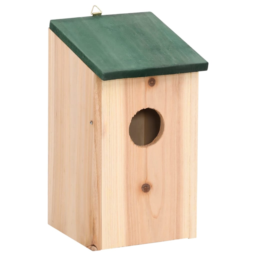 vidaXL Casas para pássaros 10 pcs 12x12x22 cm madeira de abeto maciça