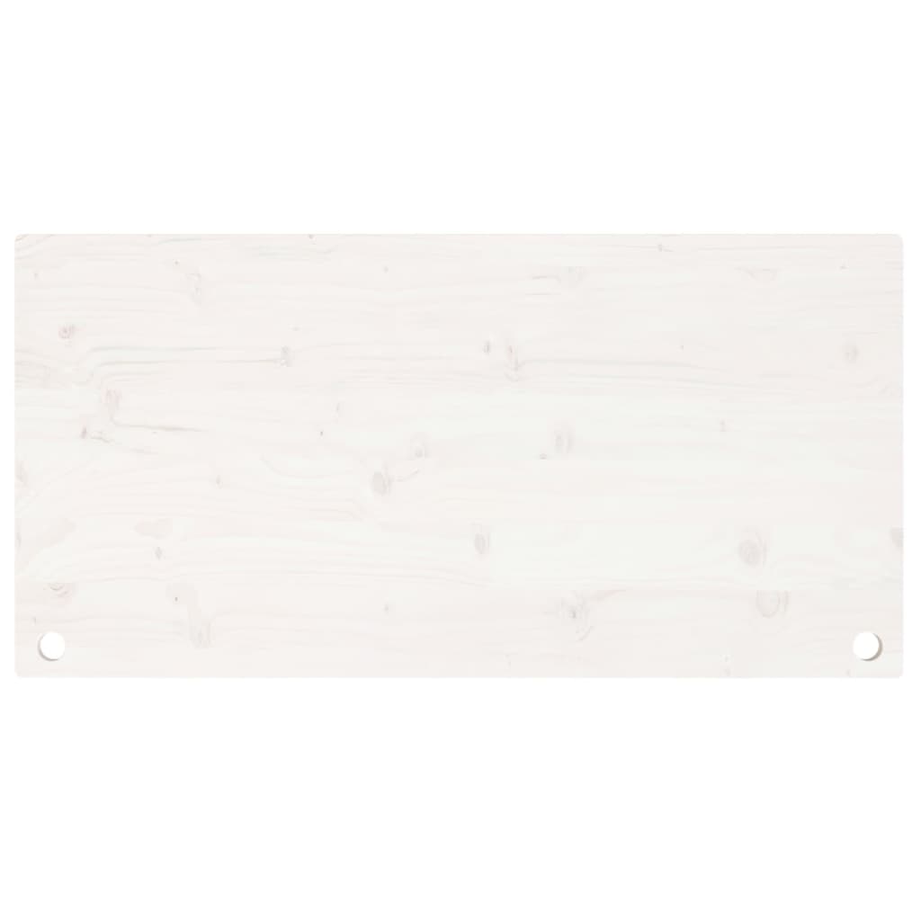 vidaXL Tampo de secretária 100x50x2,5 cm pinho maciço branco
