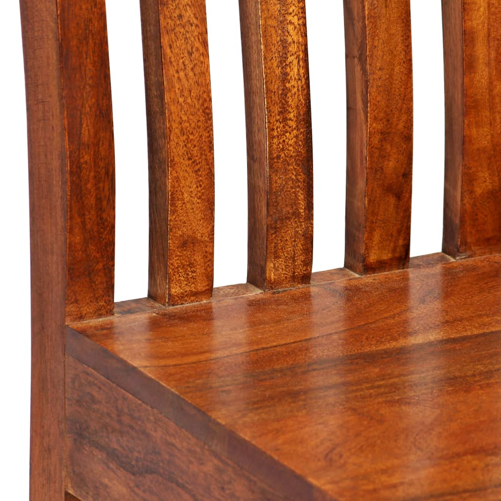 vidaXL Cadeiras jantar modernas 2 pcs madeira maciça + acabamento mel