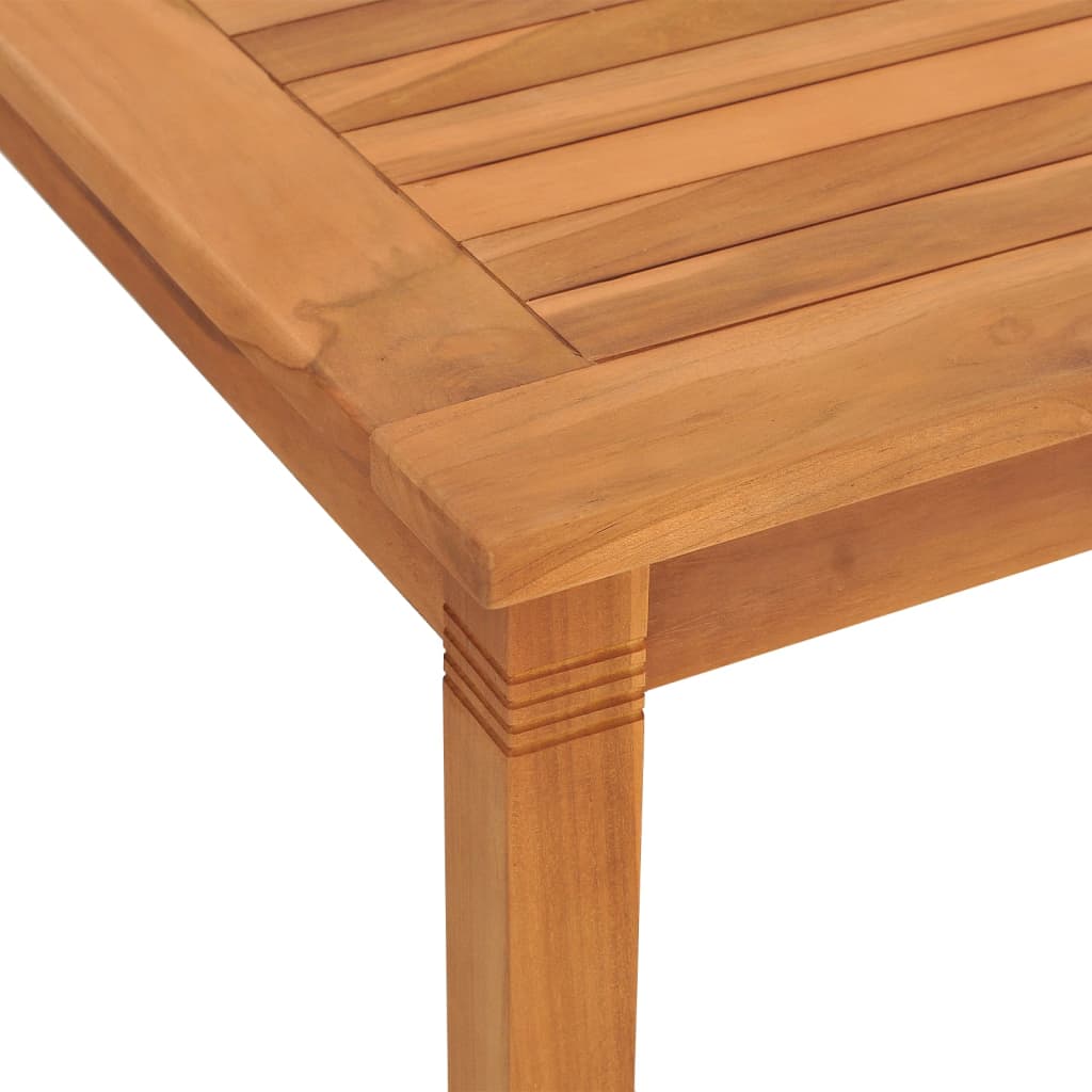 vidaXL Mesa de jantar p/ jardim 85x85x75 cm madeira de teca maciça