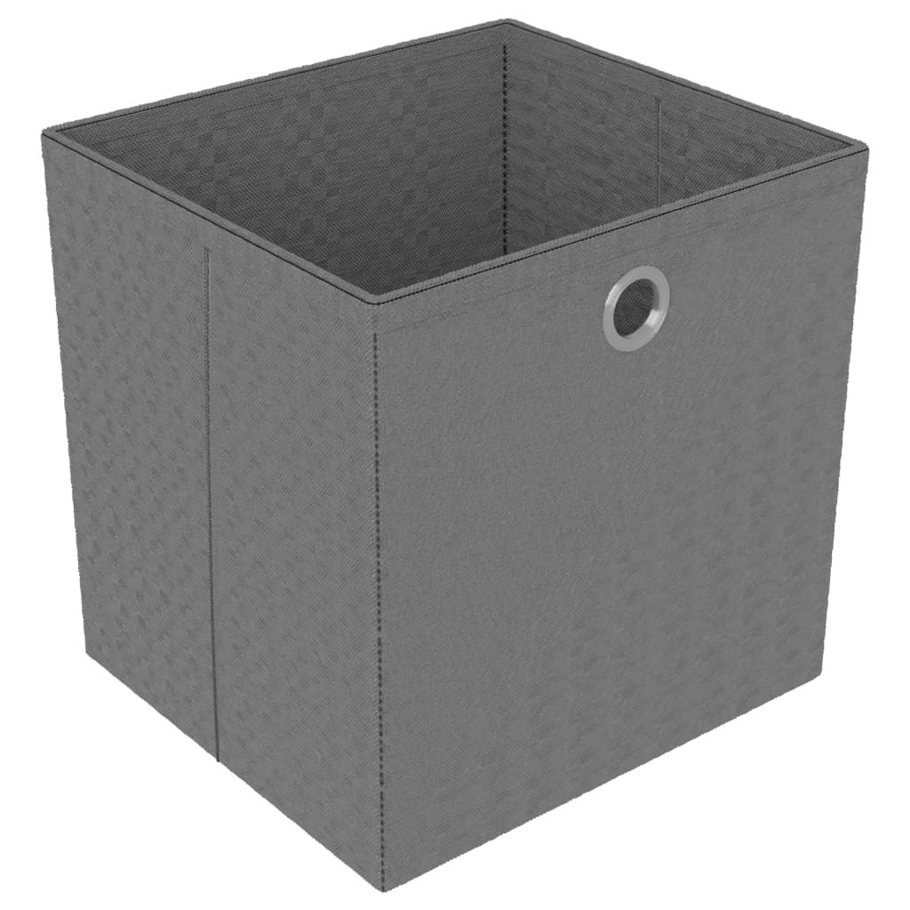 vidaXL Unid. prateleiras 15 cubos c/ caixas tecido cinza