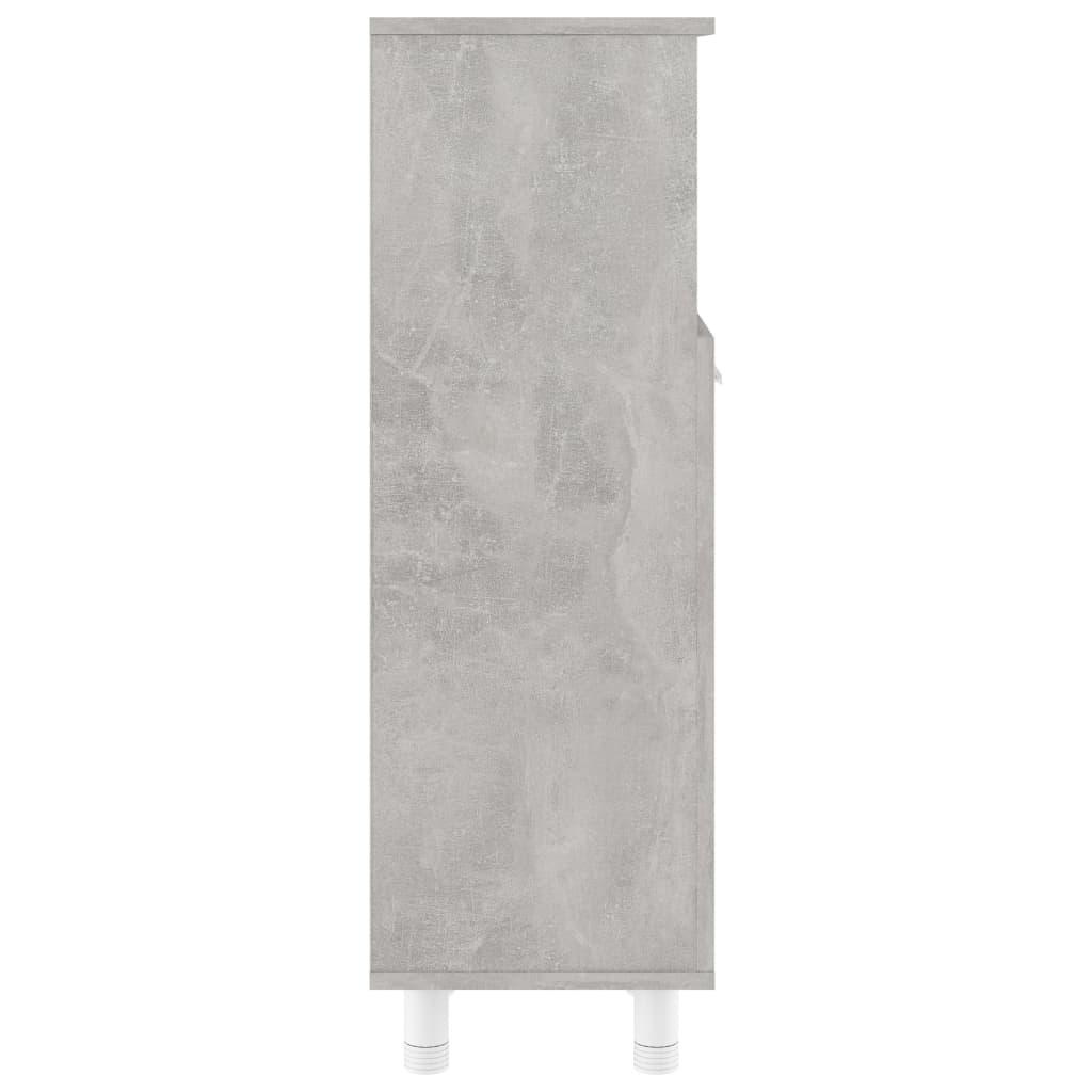 vidaXL Armário casa de banho 30x30x95 cm contrapl. cinzento cimento
