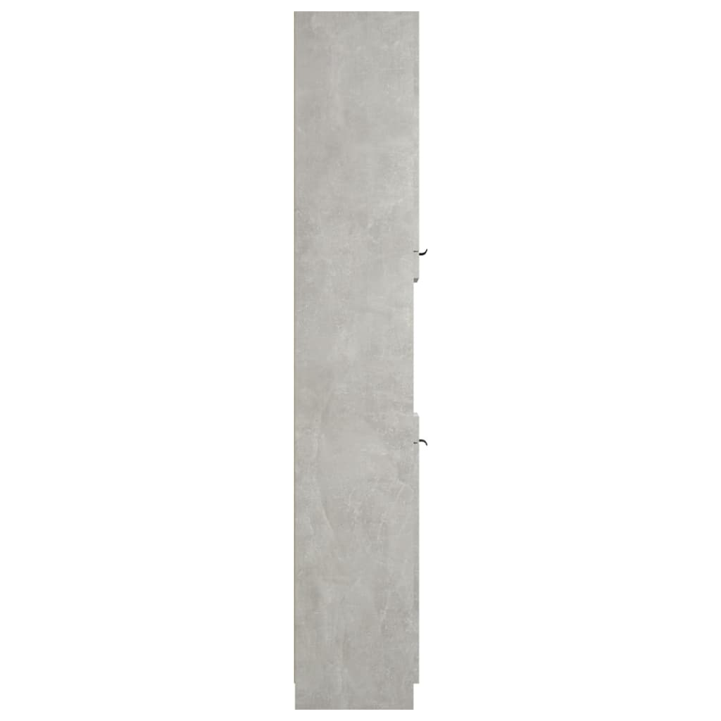 vidaXL Armário casa de banho 32x34x188,5 cm madeira cinza cimento