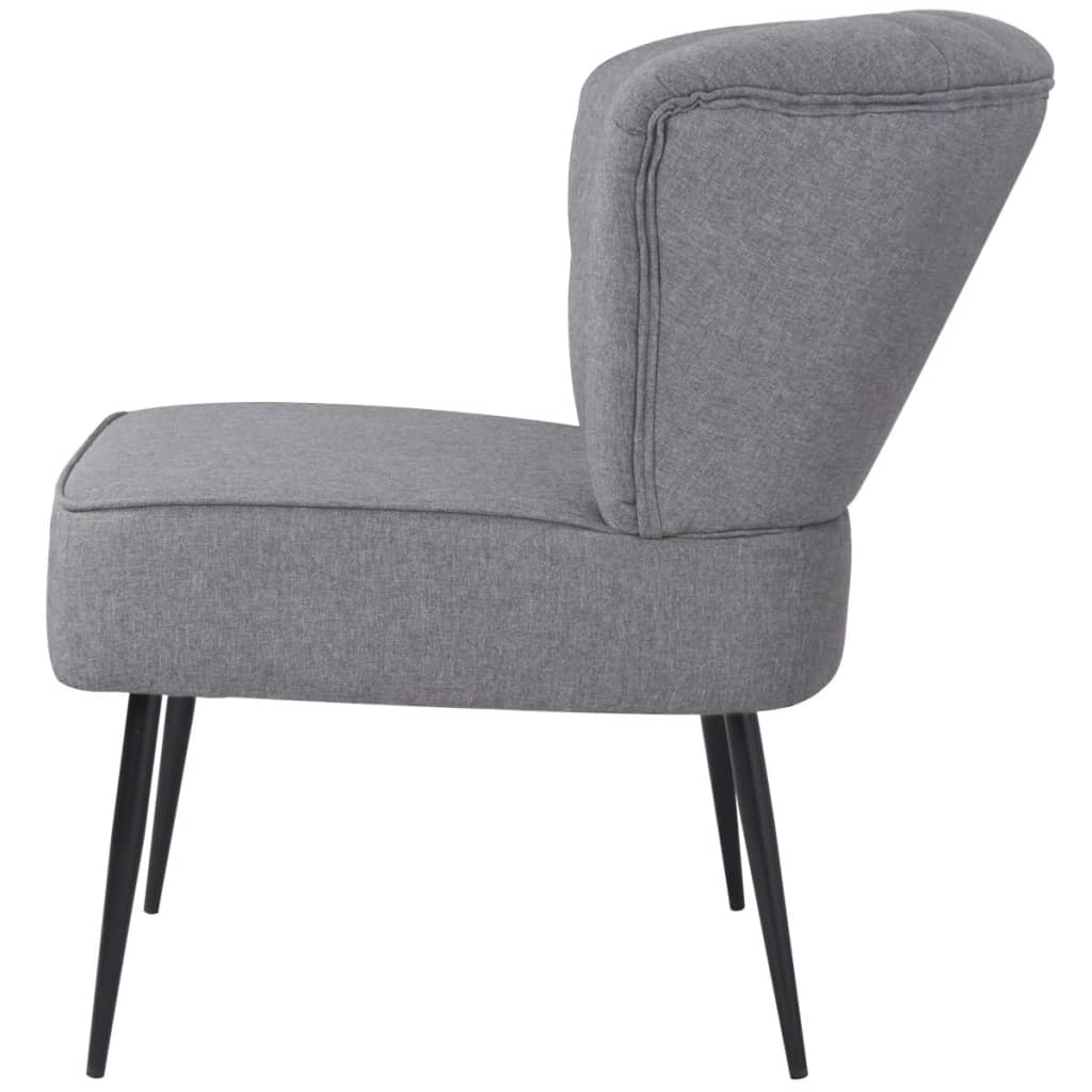 vidaXL Cadeira de cocktail tecido cinzento-claro