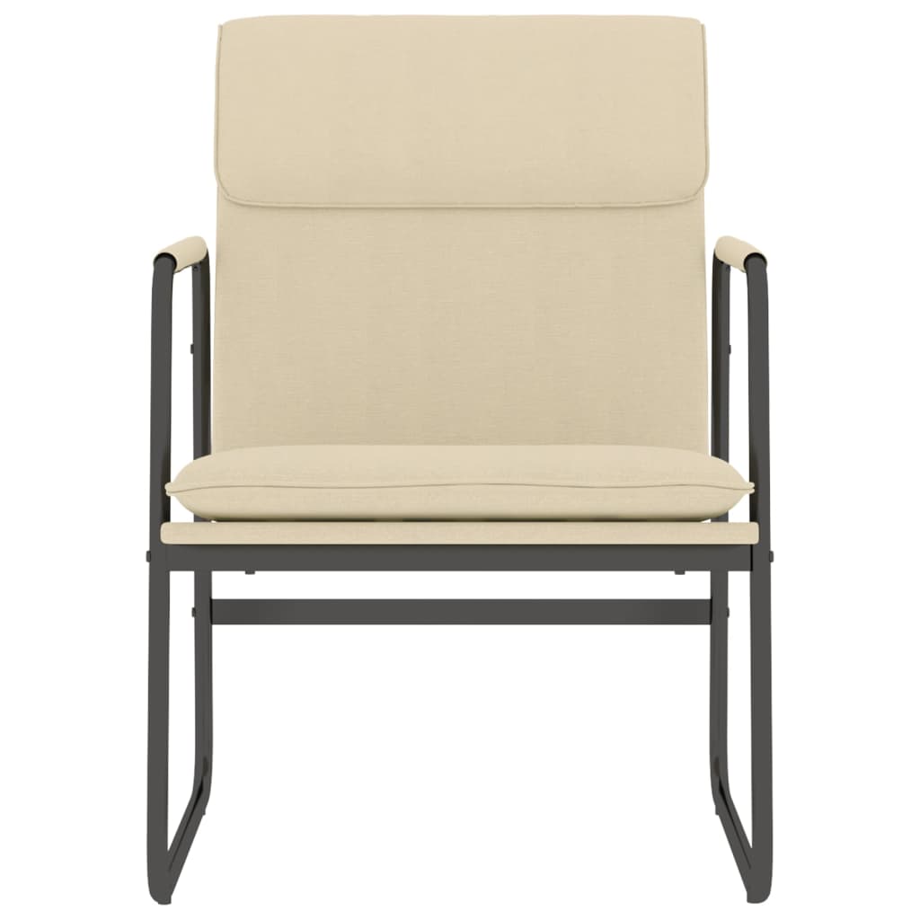 vidaXL Cadeira lounge 55x64x80 cm tecido cor creme