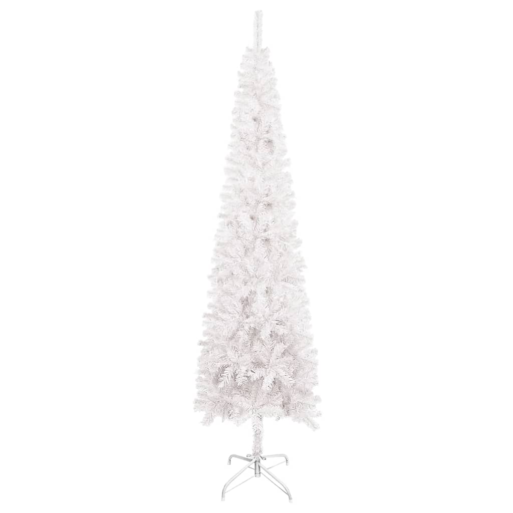 vidaXL Árvore de Natal fina 240 cm branco