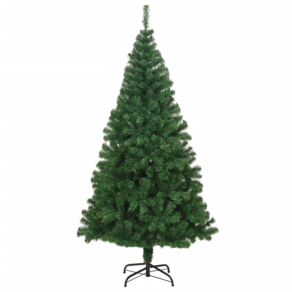 vidaXL Árvore de Natal artificial com ramos grossos 210 cm PVC verde