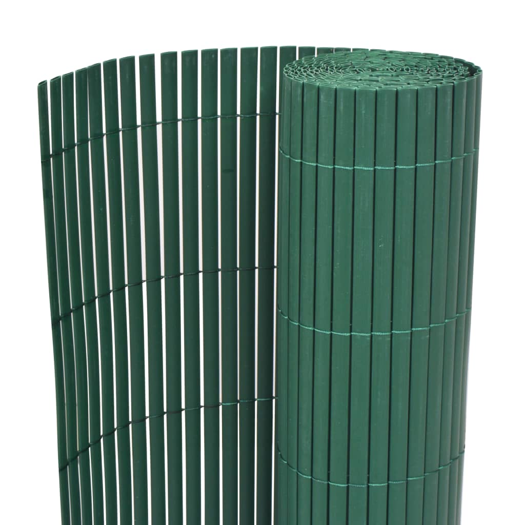 vidaXL Cerca de jardim dupla face 90x300 cm PVC verde