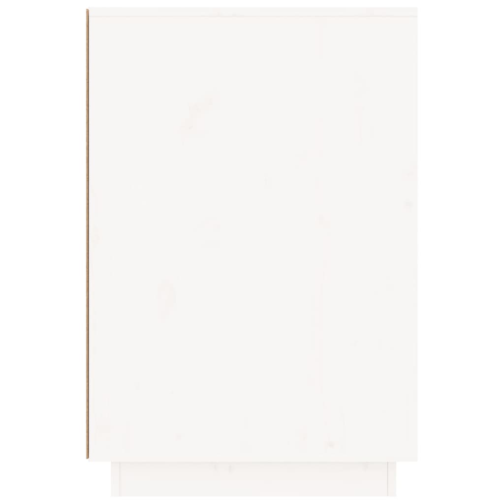vidaXL Secretária 140x50x75 cm madeira de pinho maciça branco