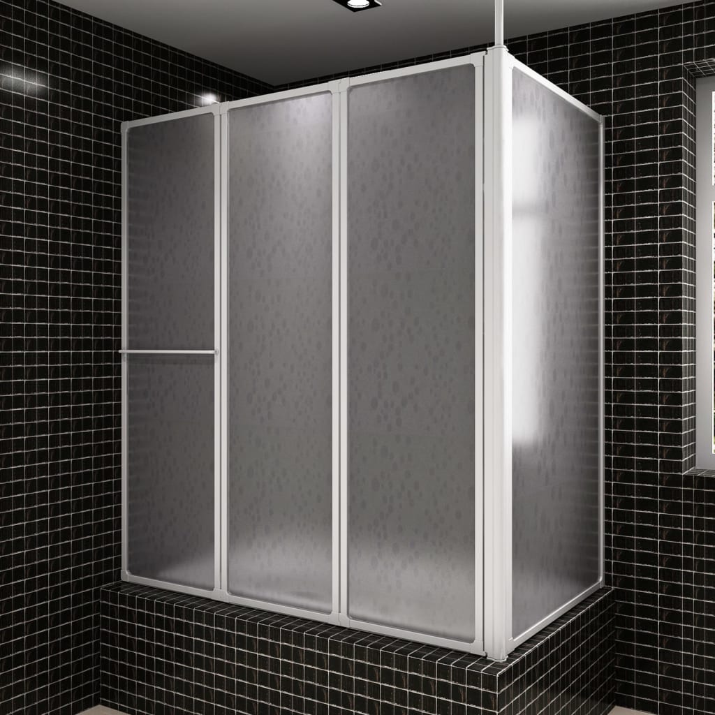 vidaXL Cabine de duche dobrável formato L 70x120x137 cm 4 painéis