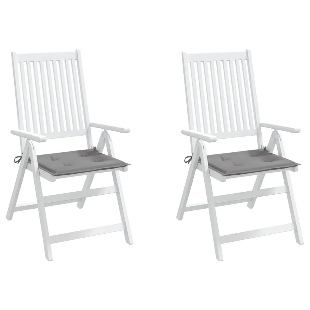vidaXL Almofadões p/ cadeiras de jardim 2 pcs tecido oxford cinza