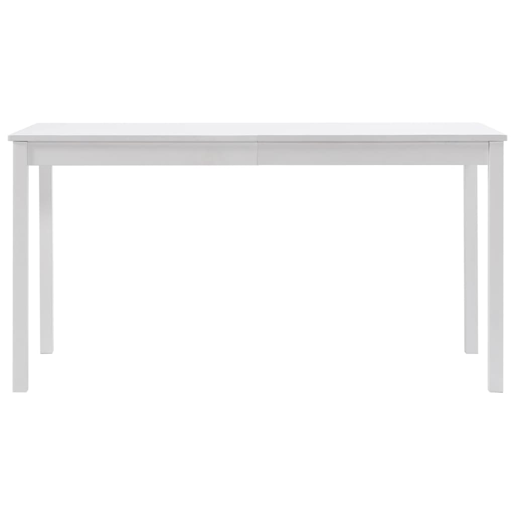 vidaXL Mesa de jantar 140x70x73 cm madeira de pinho branco