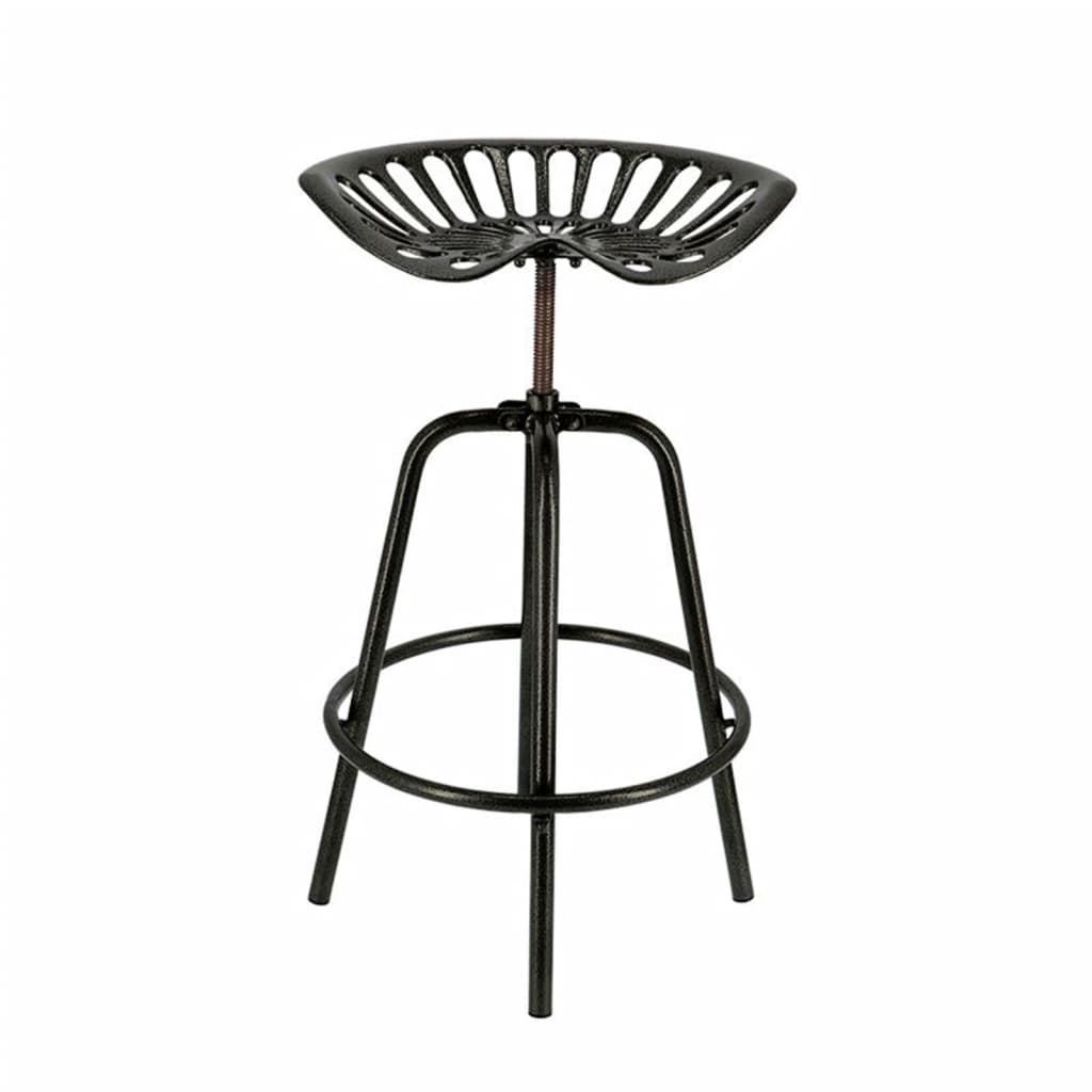 Esschert Design Cadeira de bar industrial preto