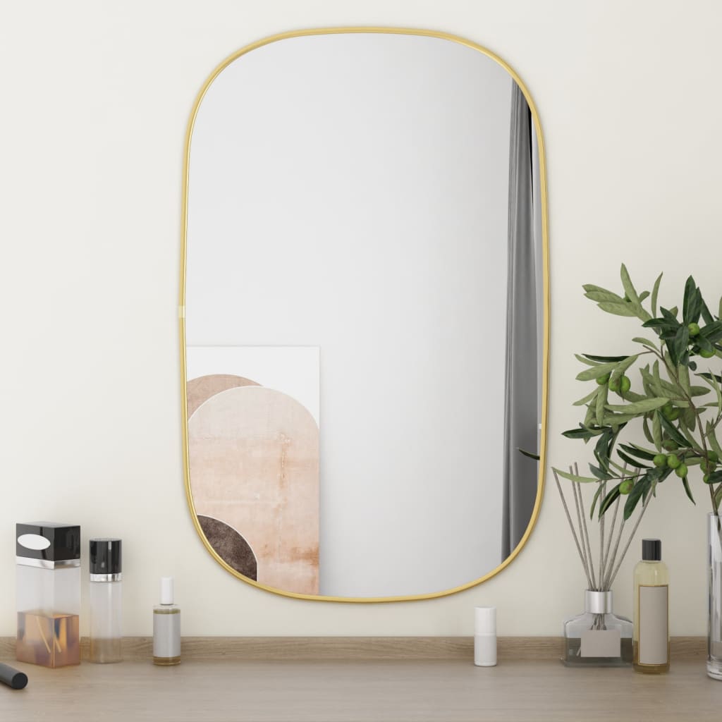 vidaXL Espelho de parede 70x45 cm dourado