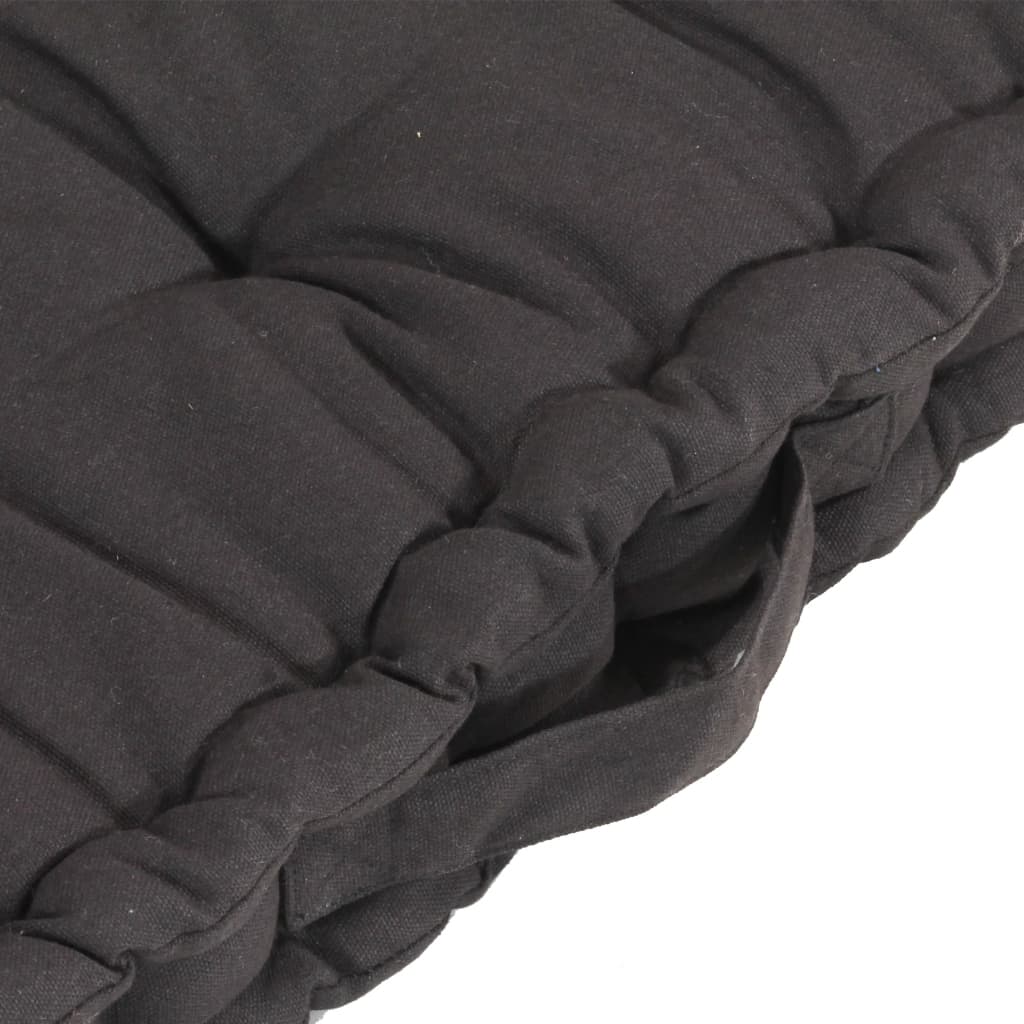 vidaXL Almofadões para sofá de paletes 3 pcs algodão antracite