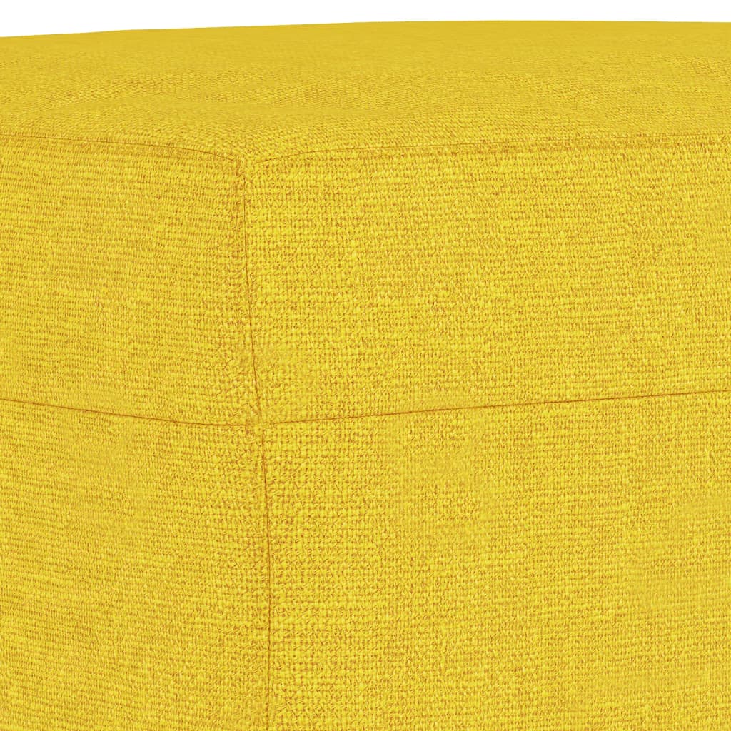 vidaXL Apoio de pés 60x50x41 cm tecido amarelo-claro
