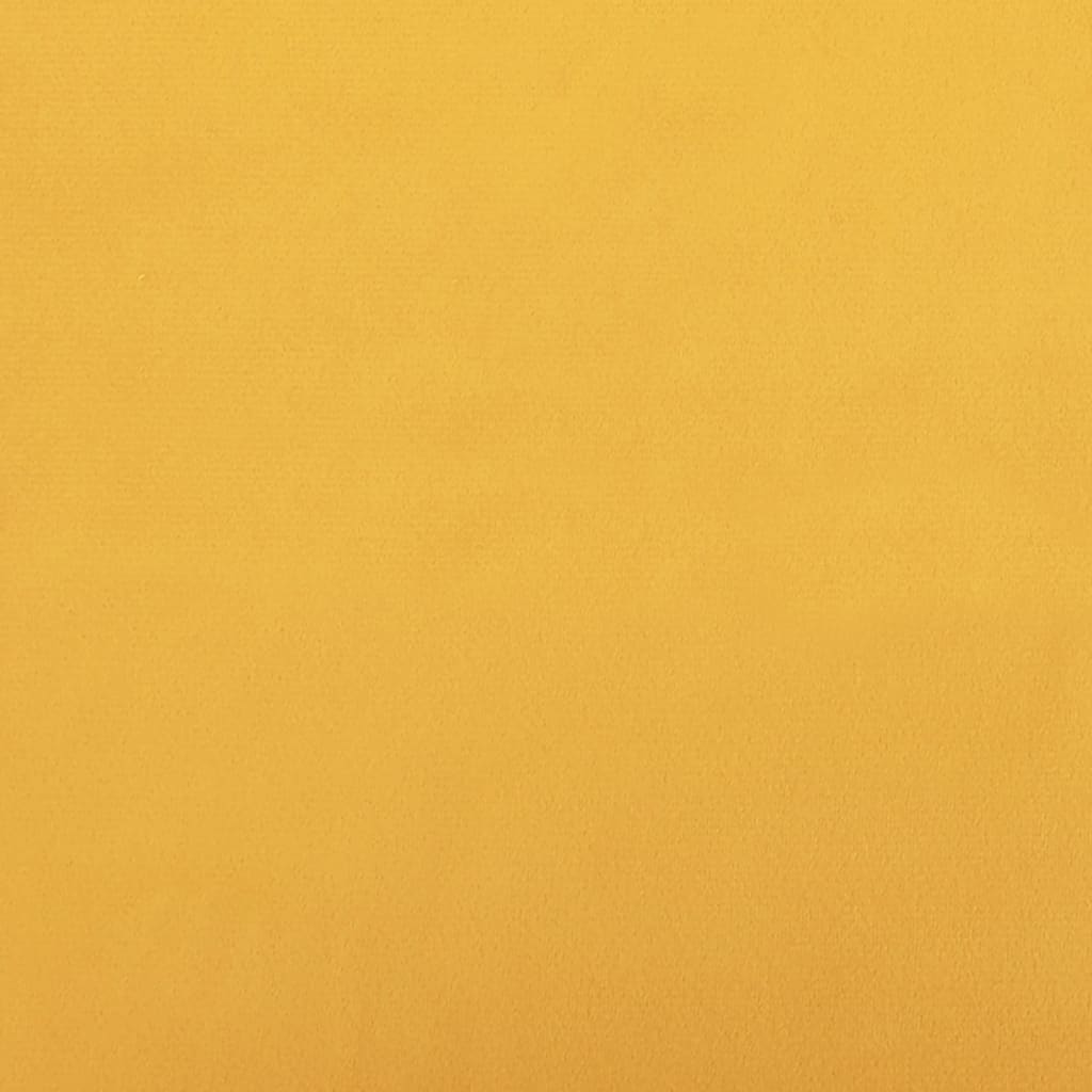 vidaXL Cadeira de jantar giratória veludo amarelo