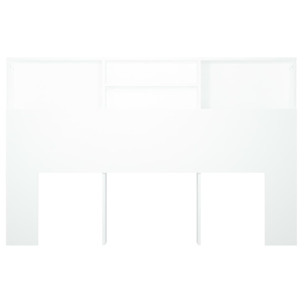 vidaXL Armário de cabeceira 160x19x103,5 cm branco