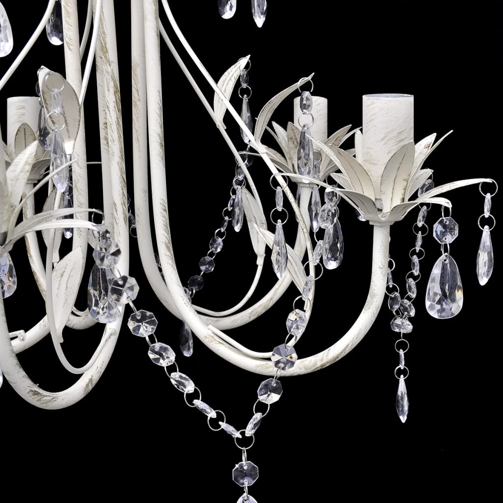 Candelabro com cristais pendente elegante com 5 lâmpadas