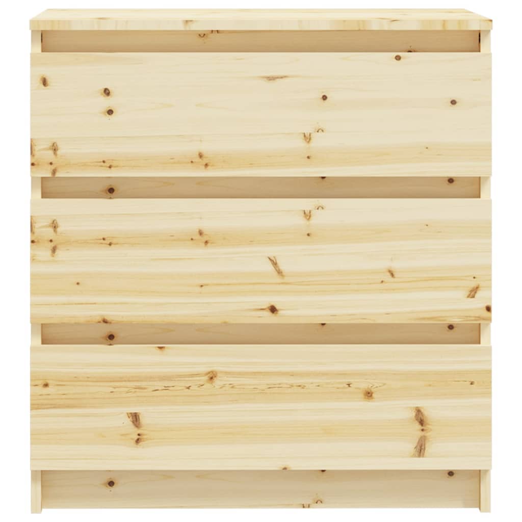 vidaXL Mesa de cabeceira 60x36x64 cm madeira de abeto maciça