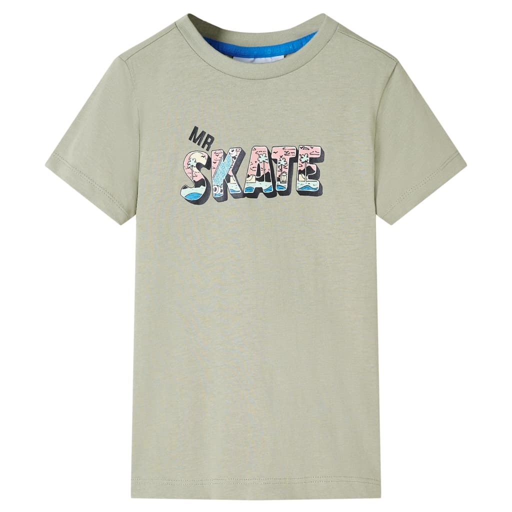 T-shirt infantil caqui-claro 92