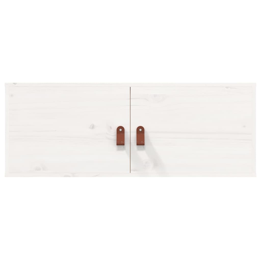 vidaXL Armário de parede 80x30x30 cm madeira de pinho maciça branco