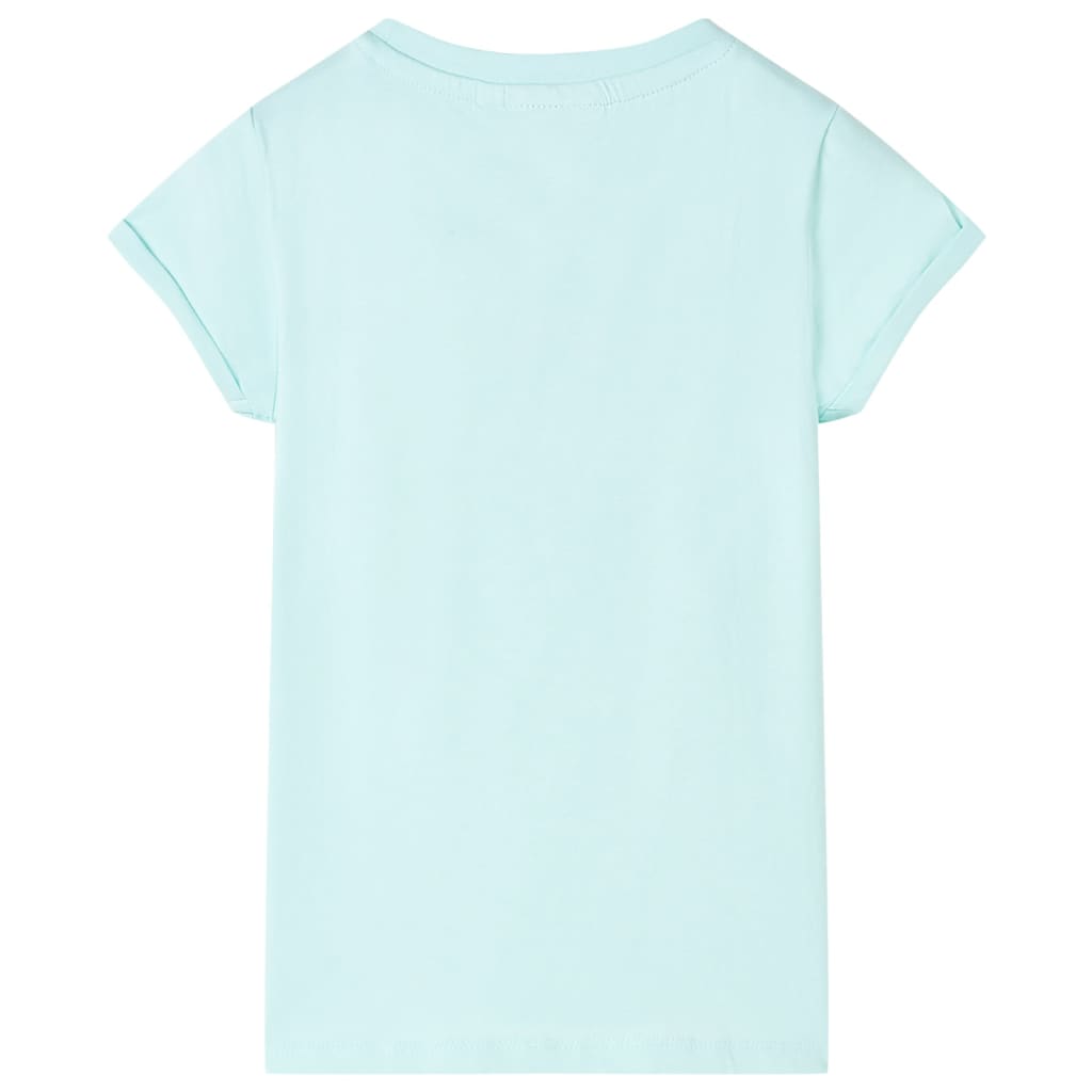 T-shirt de criança ciano-claro 92