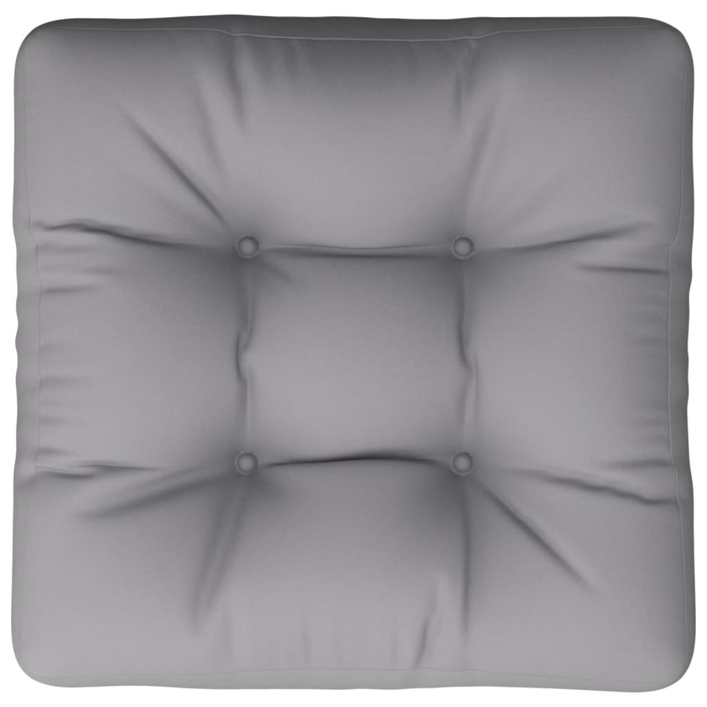 vidaXL Almofadão sofá de paletes 50x50x12 cm tecido cinza