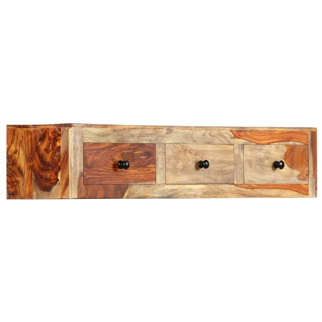 vidaXL Mesa consola de parede 100x25x20 cm madeira de sheesham maciça