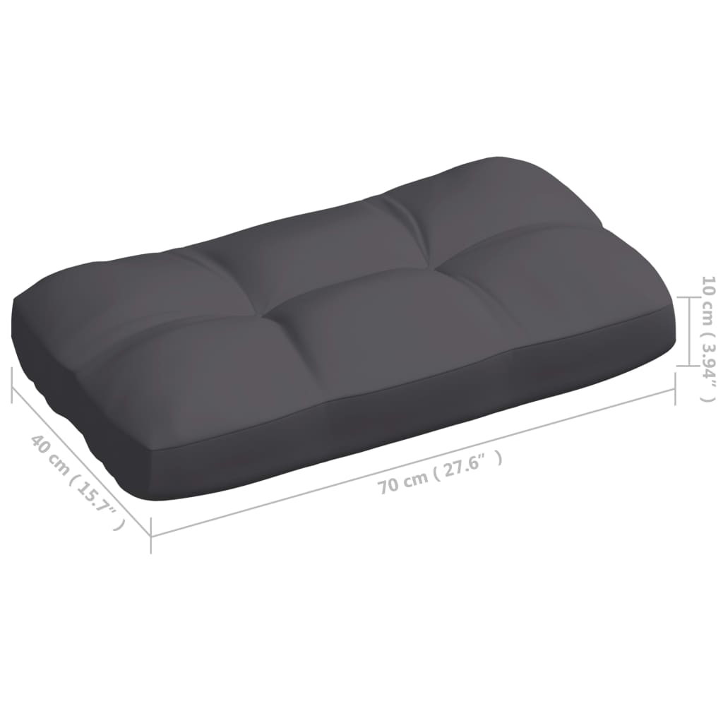 vidaXL Almofadões para sofás de paletes 7 pcs antracite
