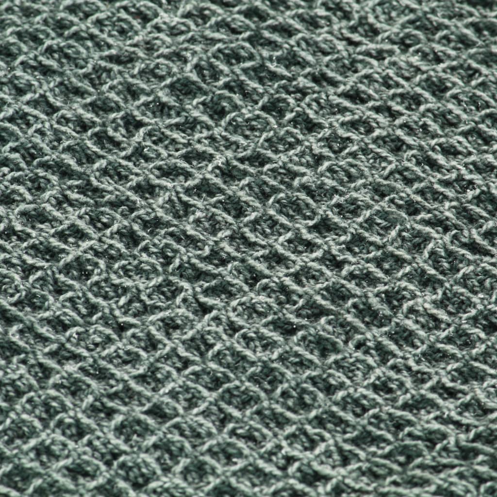 vidaXL Manta em algodão 125x150 cm verde escuro