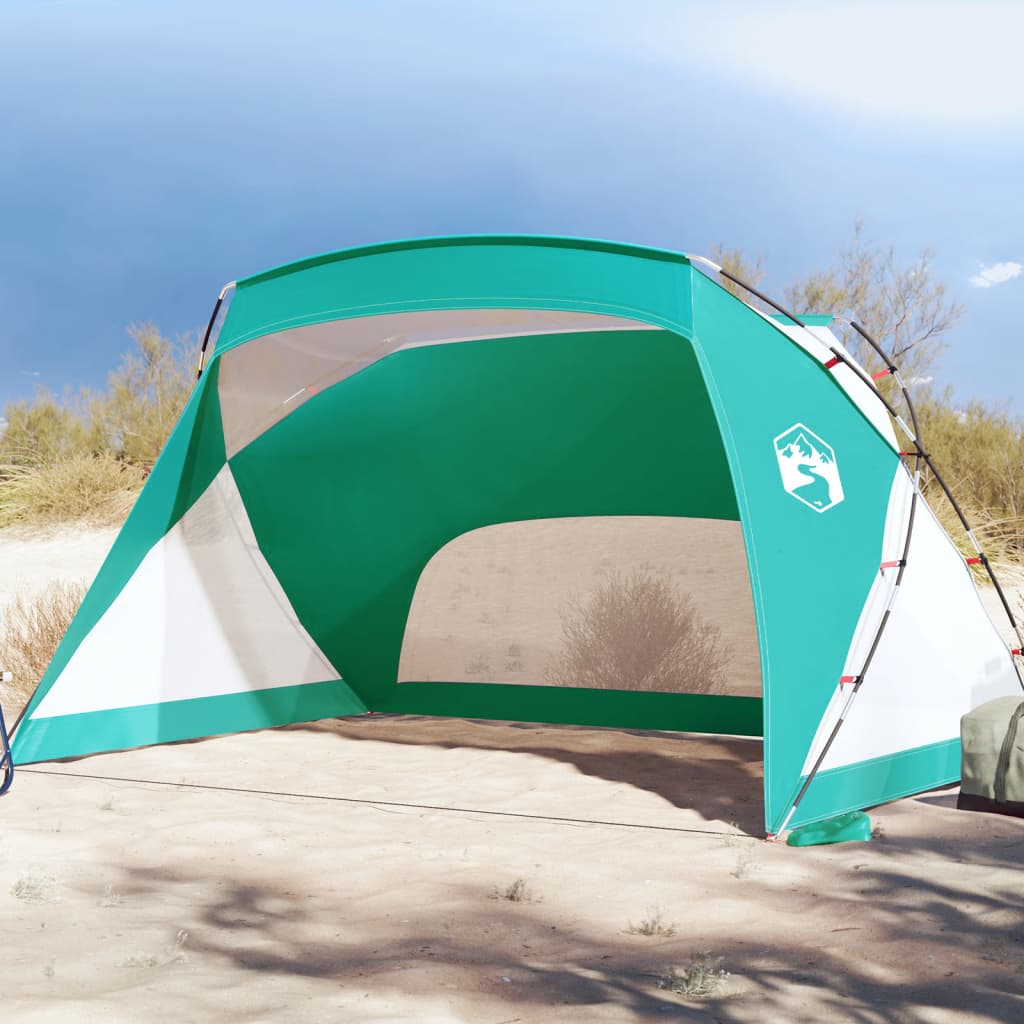 vidaXL Tenda de praia 274x178x170/148 cm poliéster 185T verde-mar