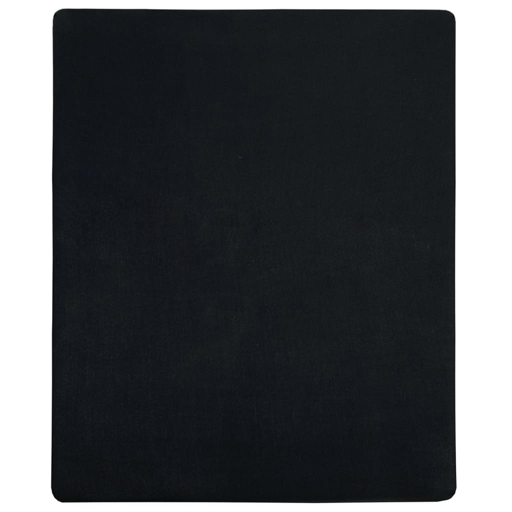 vidaXL Lençóis ajustáveis 2 pcs 160x200 cm algodão jersey preto