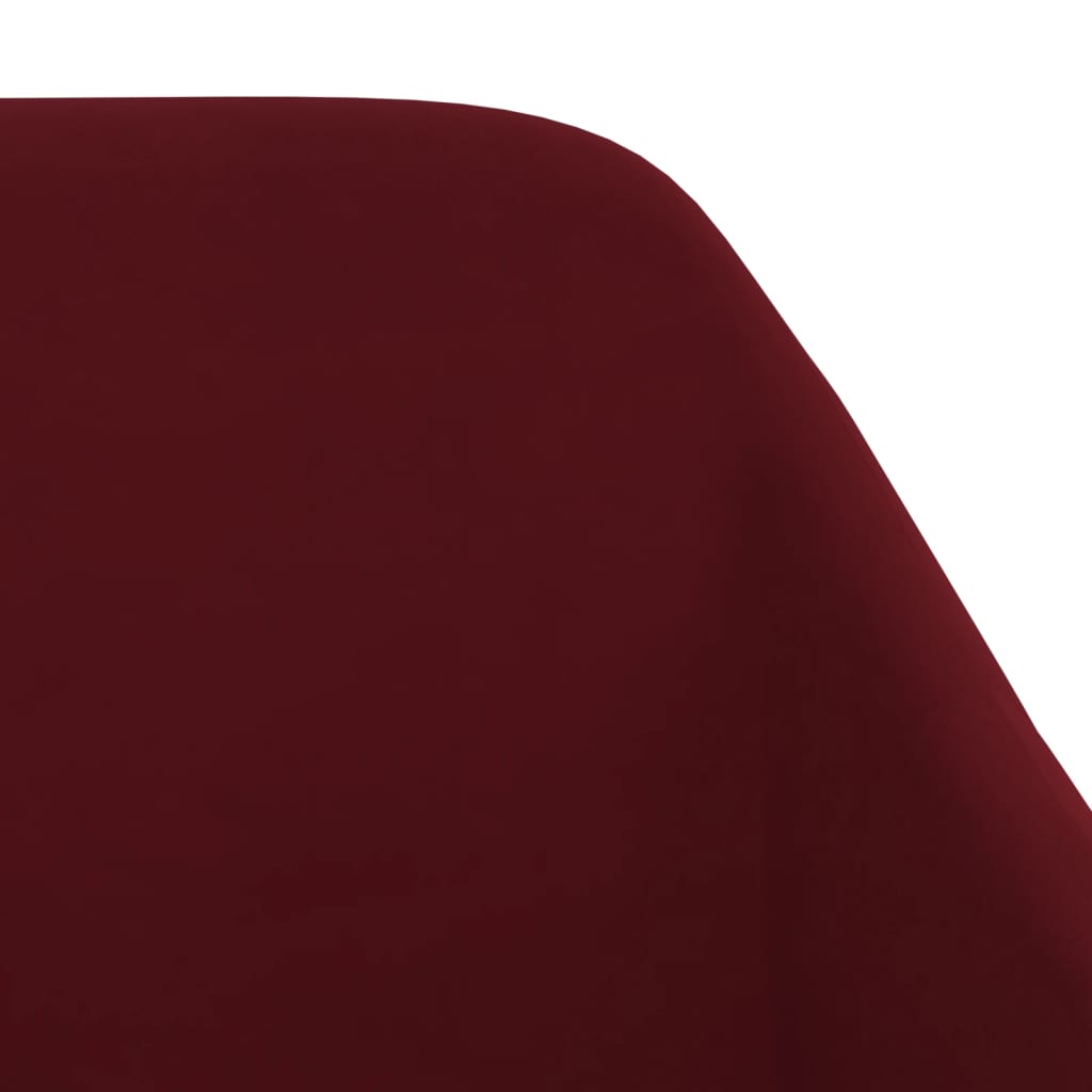 vidaXL Cadeira de jantar giratória veludo vermelho tinto
