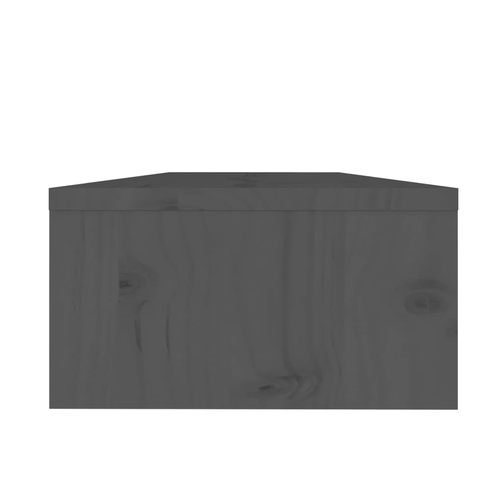 vidaXL Suporte para monitor 50x24x13 cm madeira de pinho maciça cinza