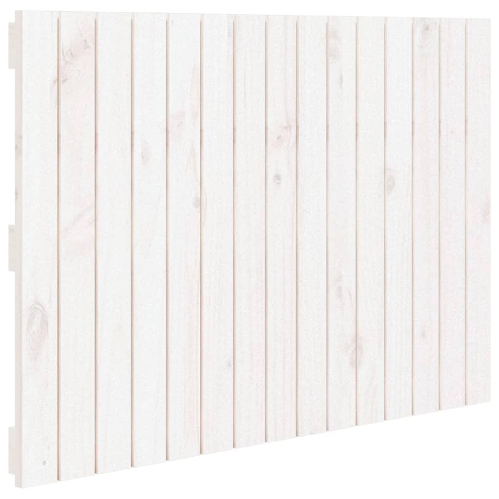 vidaXL Cabeceira de parede 95,5x3x60 cm madeira de pinho maciça branco