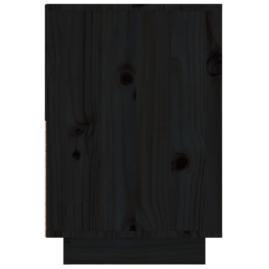 vidaXL Mesas de cabeceira 2 pcs 60x34x51 cm pinho maciço preto