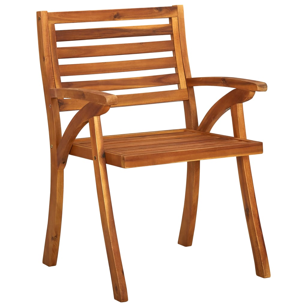 vidaXL Cadeiras de jardim 3 pcs madeira de acácia maciça