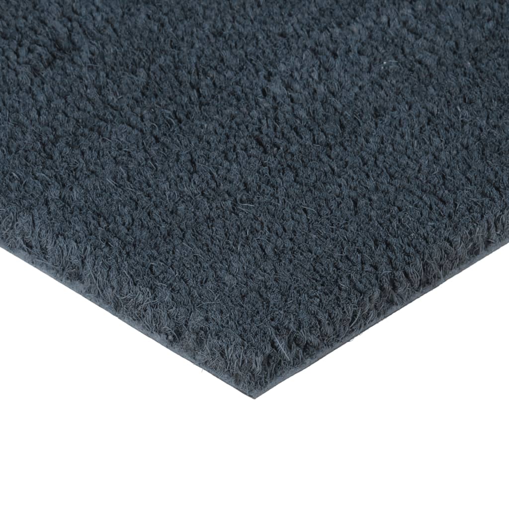 vidaXL Tapete de porta 40x60 cm fibra de coco tufada cinzento escuro