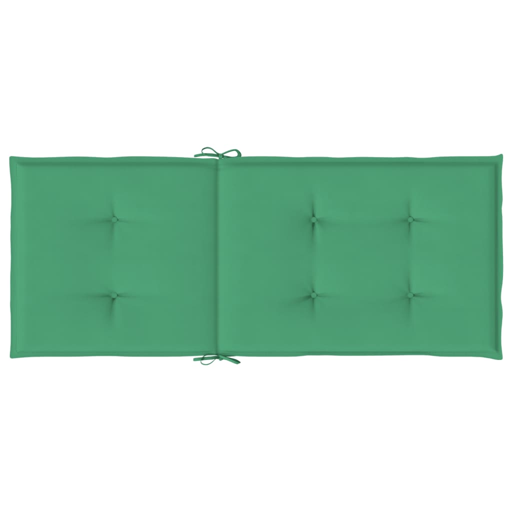 vidaXL Almofadões para cadeiras altas de jardim 4 pcs tecido verde