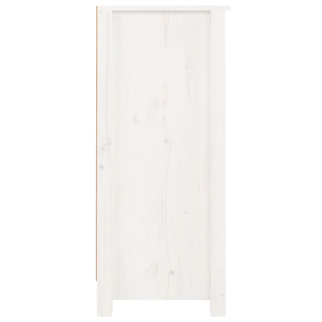 vidaXL Aparador 40x35x80 cm madeira de pinho maciça branco