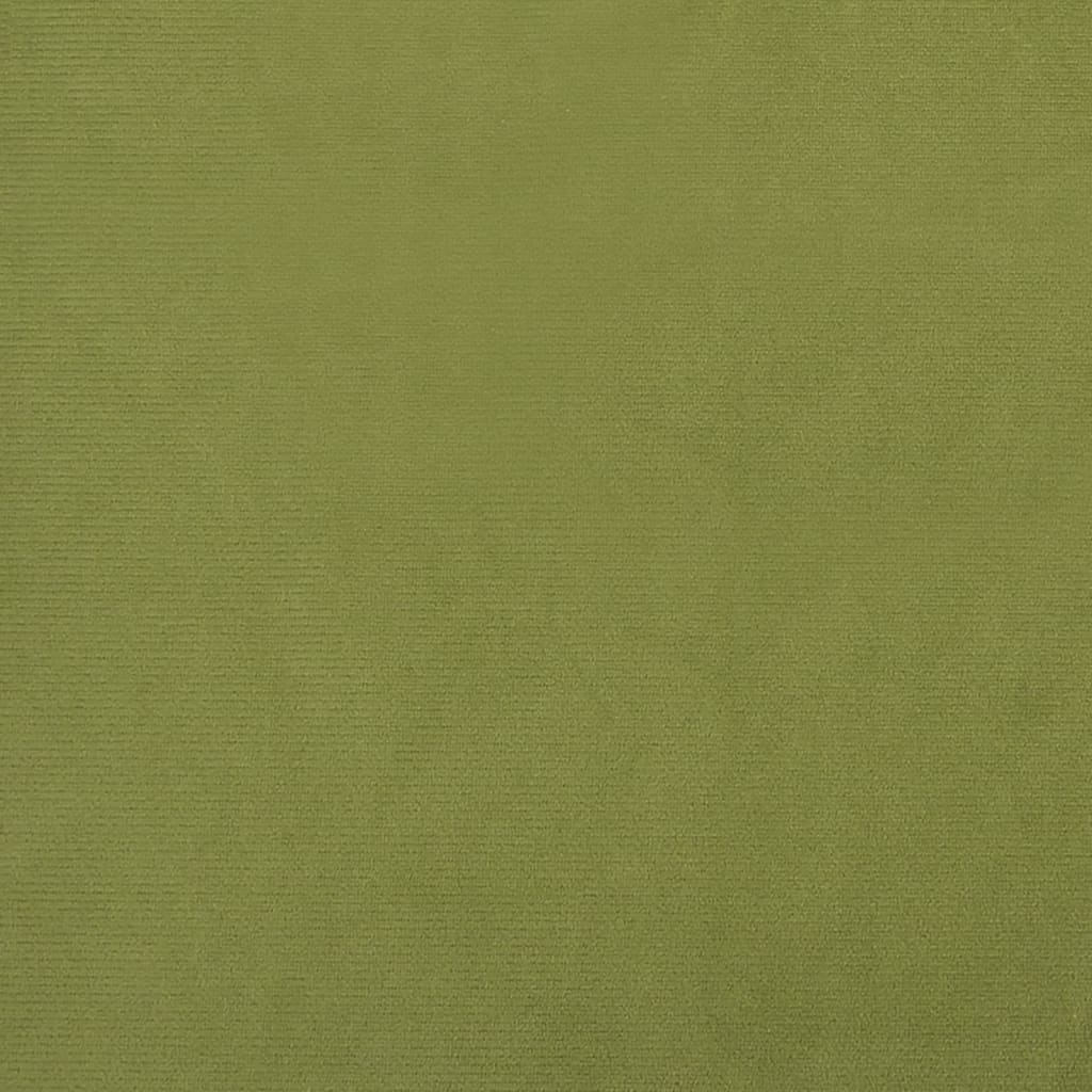 vidaXL Cadeira de baloiço c/ pernas em seringueira veludo verde-claro