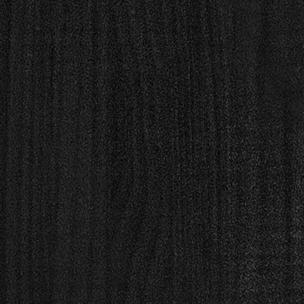 vidaXL Mesa de cabeceira 35,5x33,5x41,5 cm pinho maciço preto