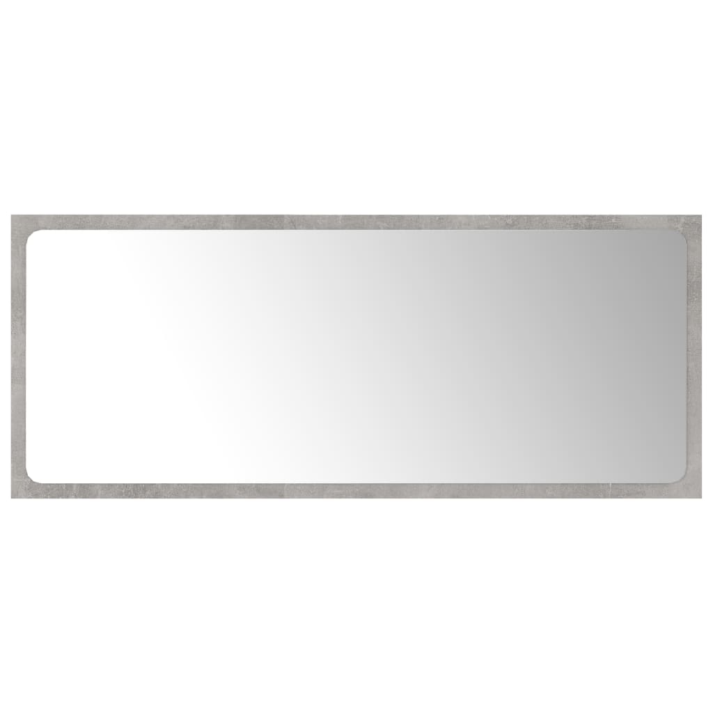 vidaXL Espelho de casa de banho 90x1,5x37 cm contrapl. cinza cimento
