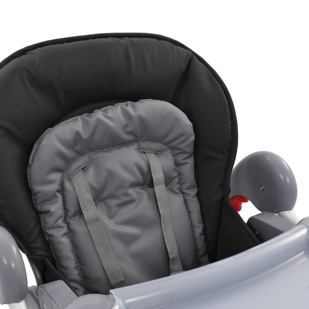vidaXL Cadeira de refeição para bebé cinzento