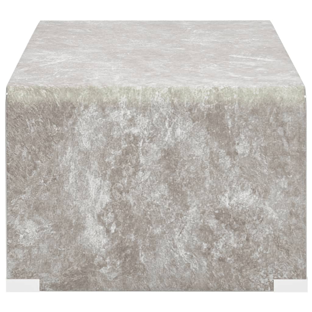 vidaXL Mesa de centro 98x45x31 cm mármore castanho vidro temperado