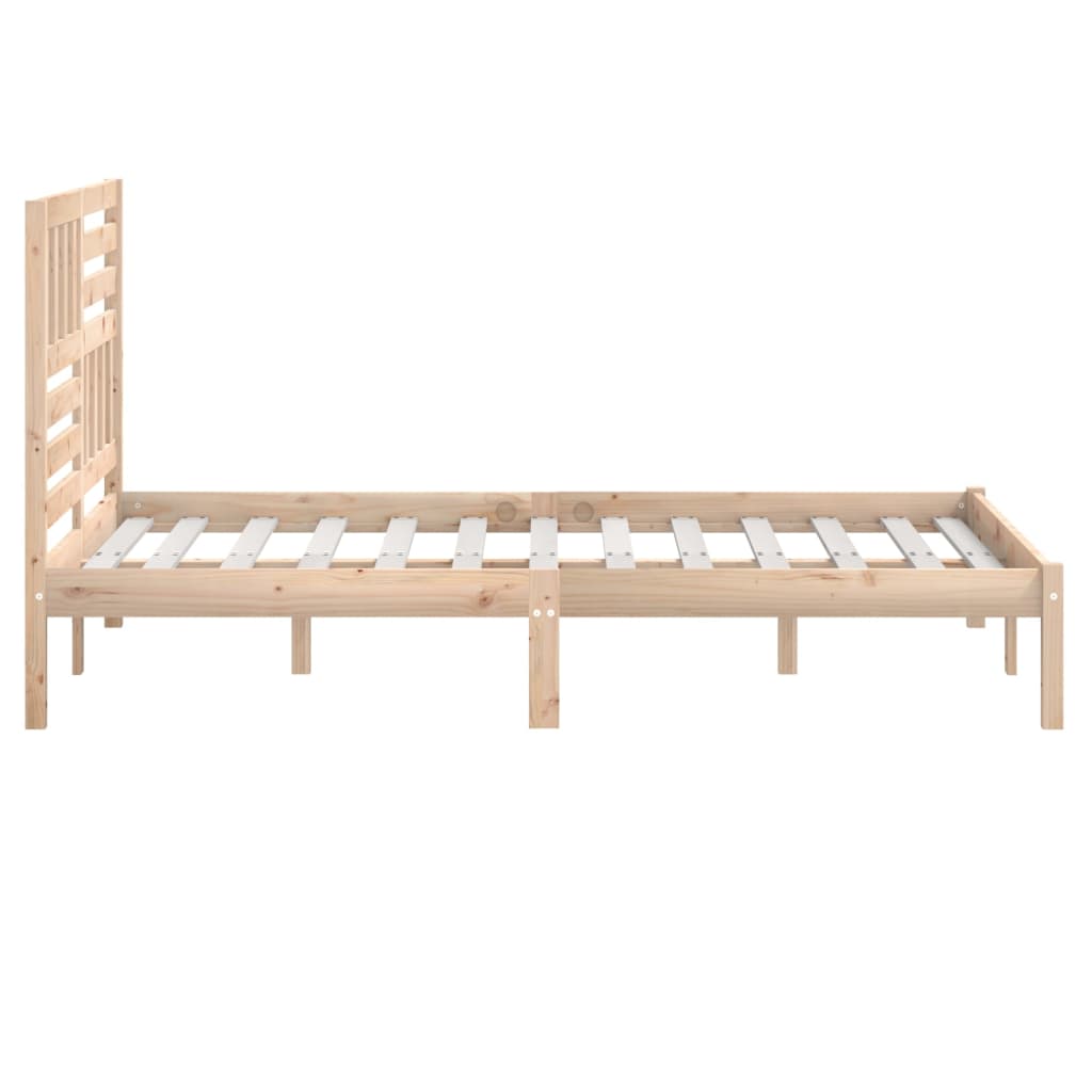 vidaXL Estrutura de cama de casal pequena 120x190 cm pinho maciço