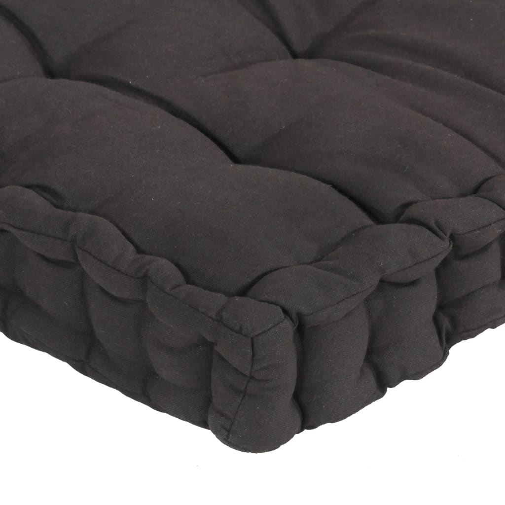 vidaXL Almofadões para sofá de paletes 6 pcs algodão antracite